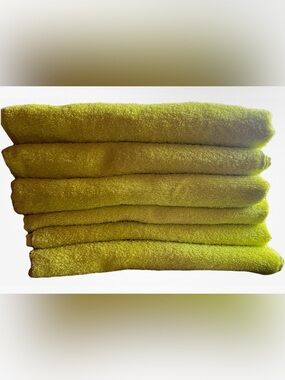 Essential Home Citrus Bath Towels Set of 6 52x27 100% Cotton New